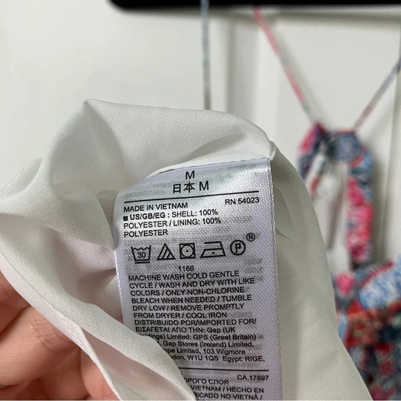 NWT Gap Floral Paisley Ruffle Trim Maxi Dress Boho Beach Coastal - Picture 4 of 8